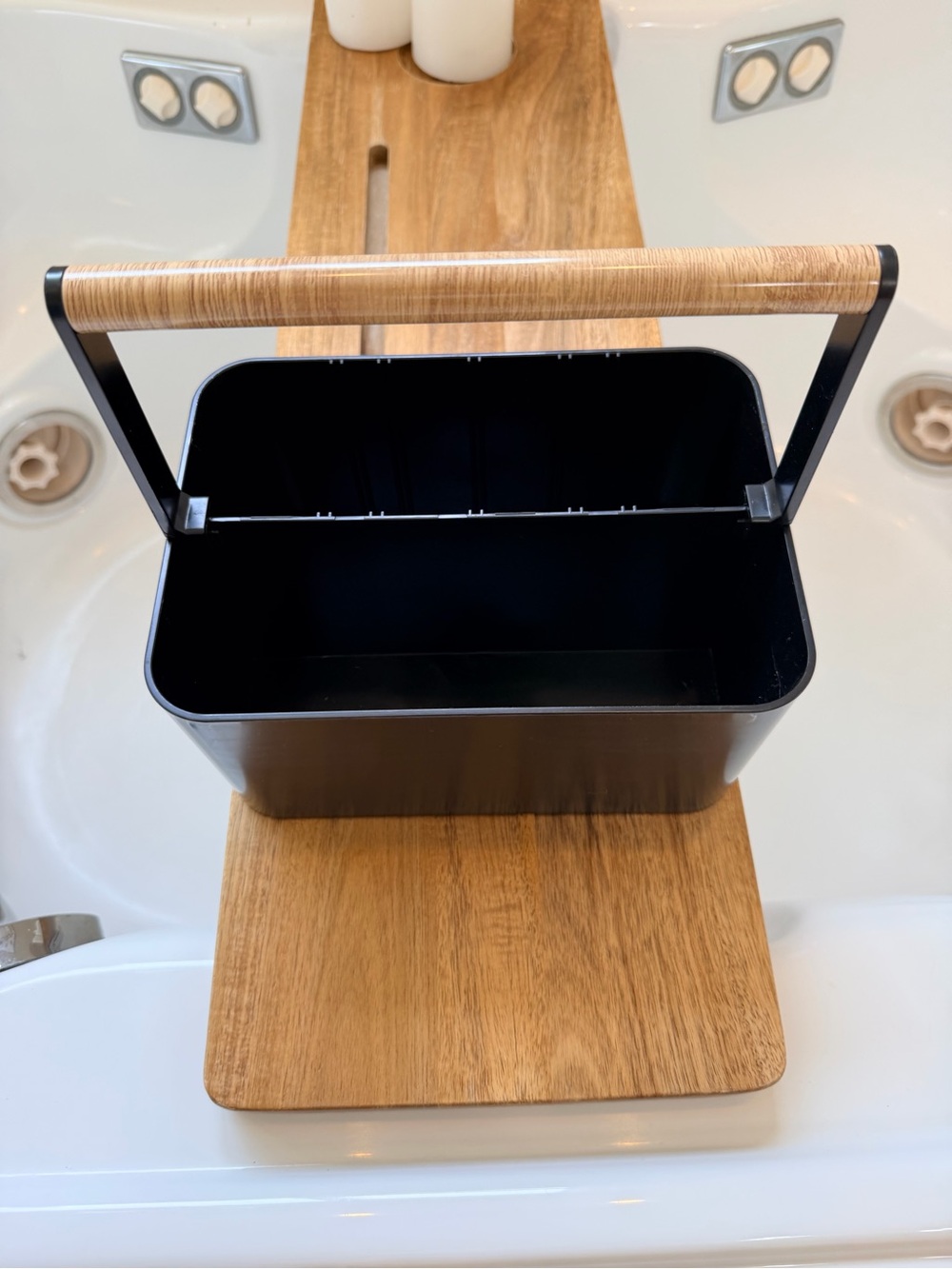 Black metal caddy carryall from target